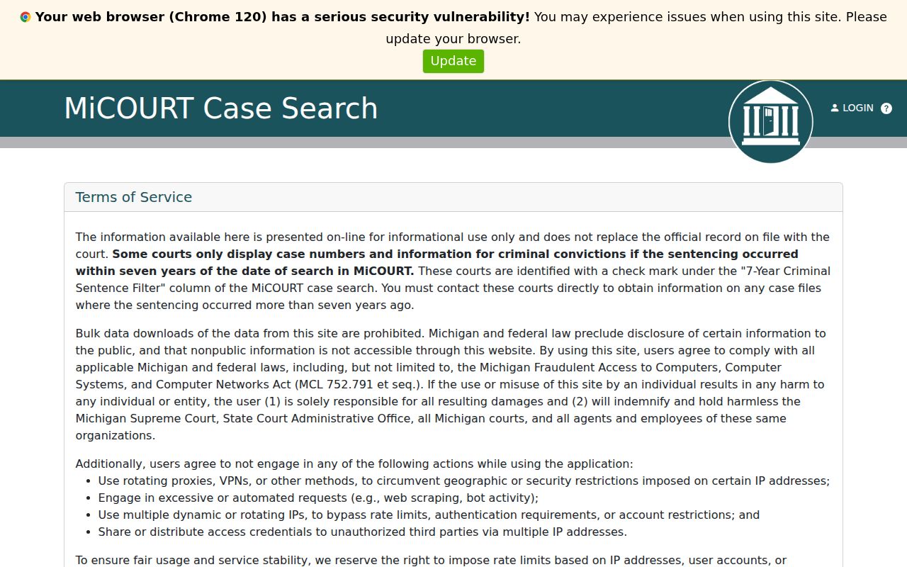 Warren resident lookup at the 37th District Court case search
