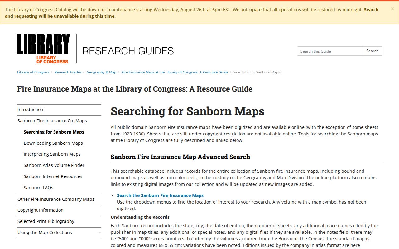 Warren ZIP Code Directory Sanborn map search guidance